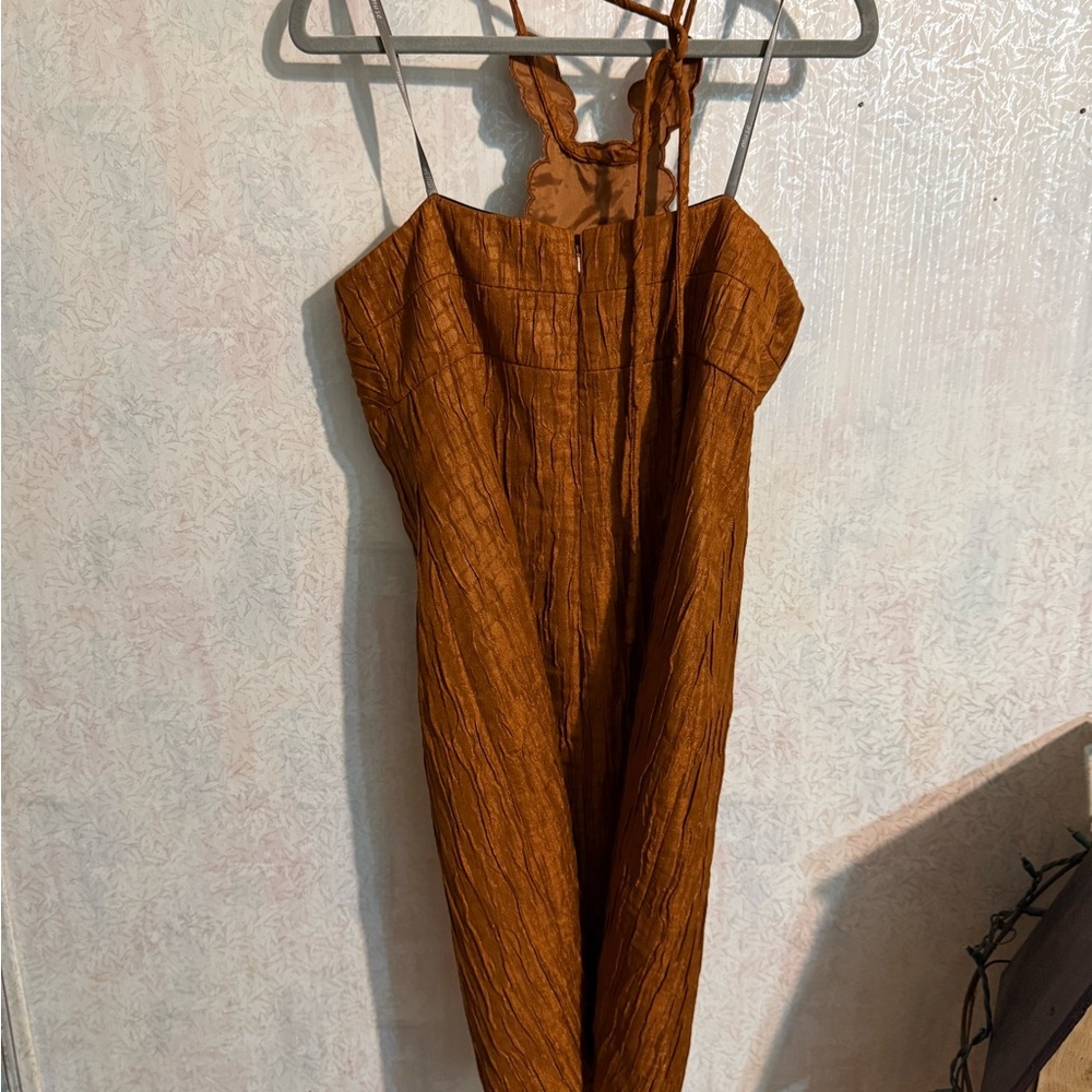 Muse Brown Strapless Embellished Bodycon Dress - Picture 4 of 9